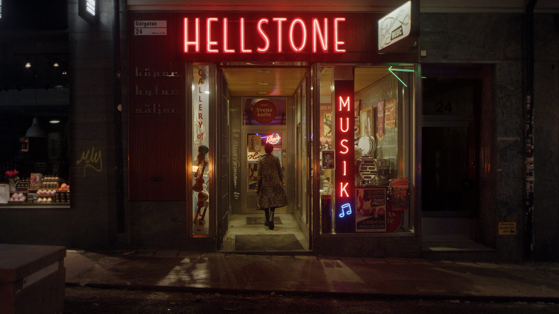 Hellstone music store, Stockholm. Film for Grell by Johan Claesson